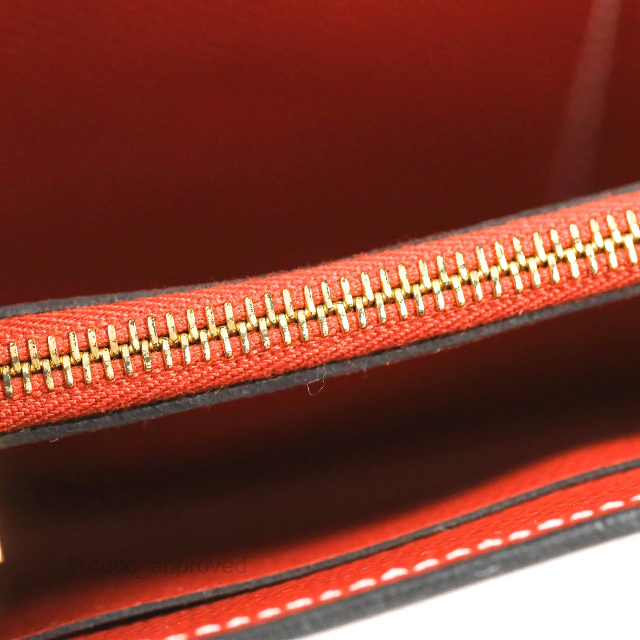 Hermès Kelly To Go Wallet Rouge H/ Brick Epsom Gold Hardware