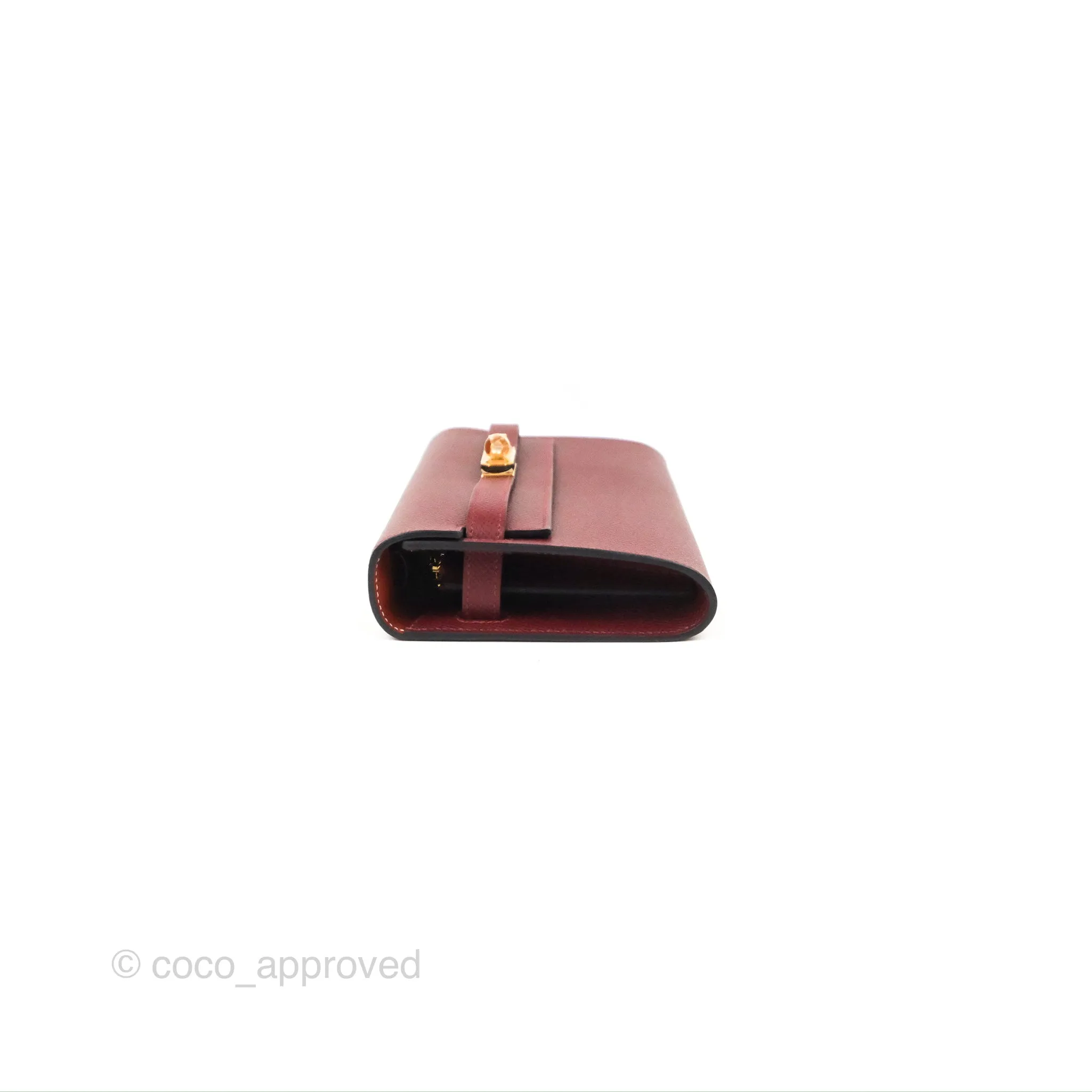 Hermès Kelly To Go Wallet Rouge H/ Brick Epsom Gold Hardware