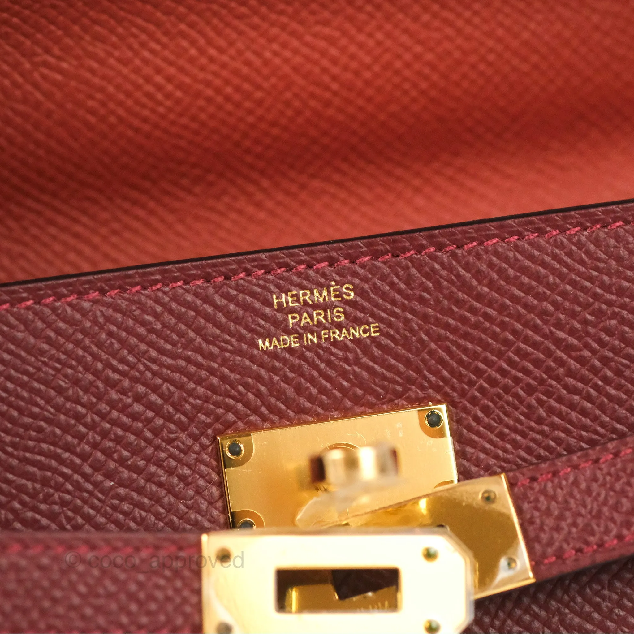 Hermès Kelly To Go Wallet Rouge H/ Brick Epsom Gold Hardware