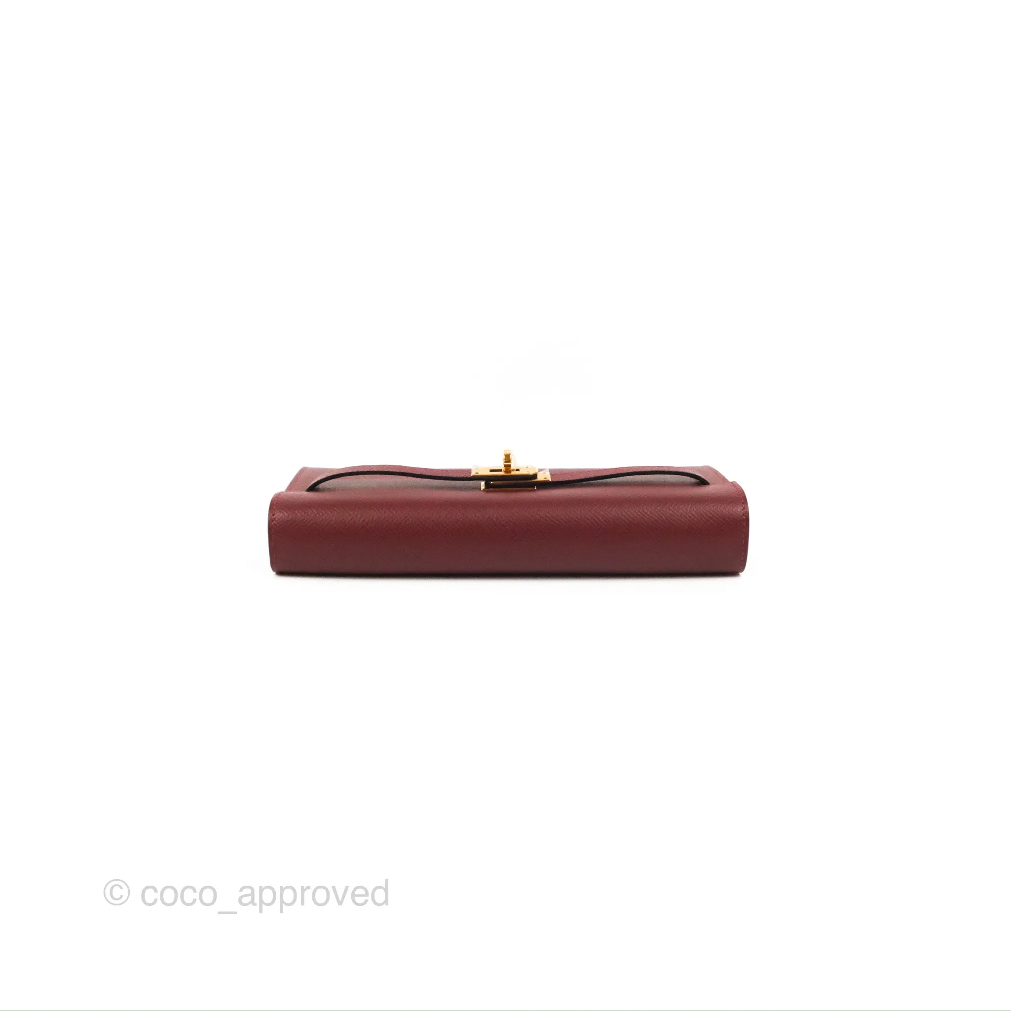 Hermès Kelly To Go Wallet Rouge H/ Brick Epsom Gold Hardware