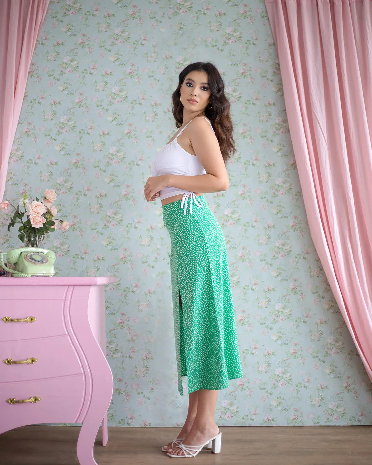 High Waist Midi Skirt