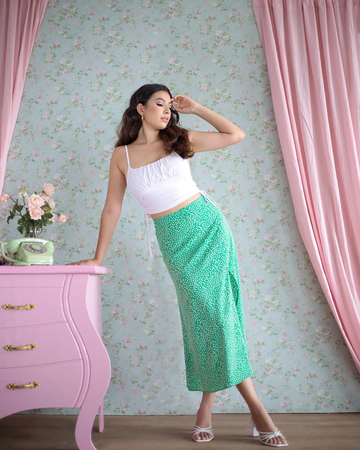 High Waist Midi Skirt