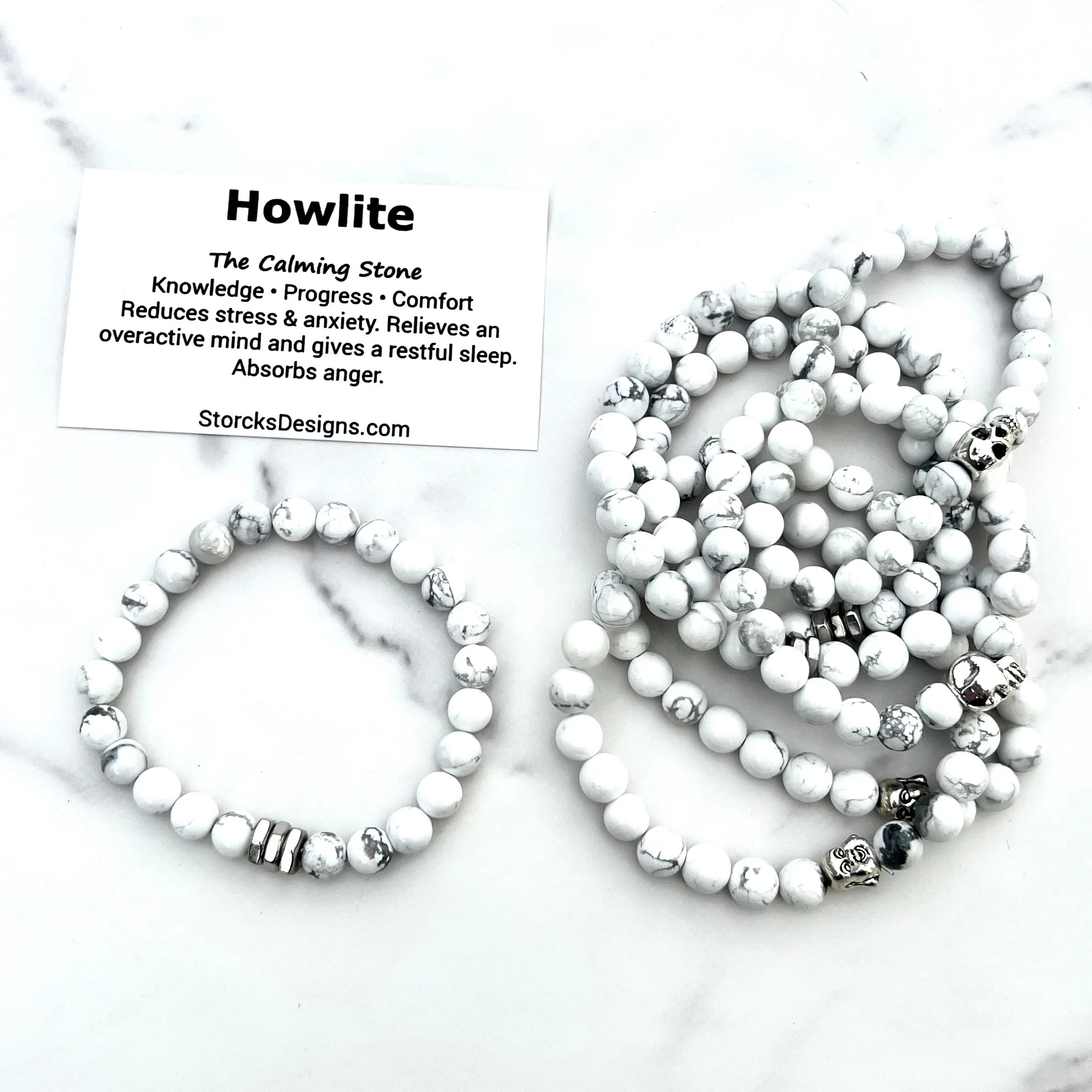 Howlite Beaded Bracelet