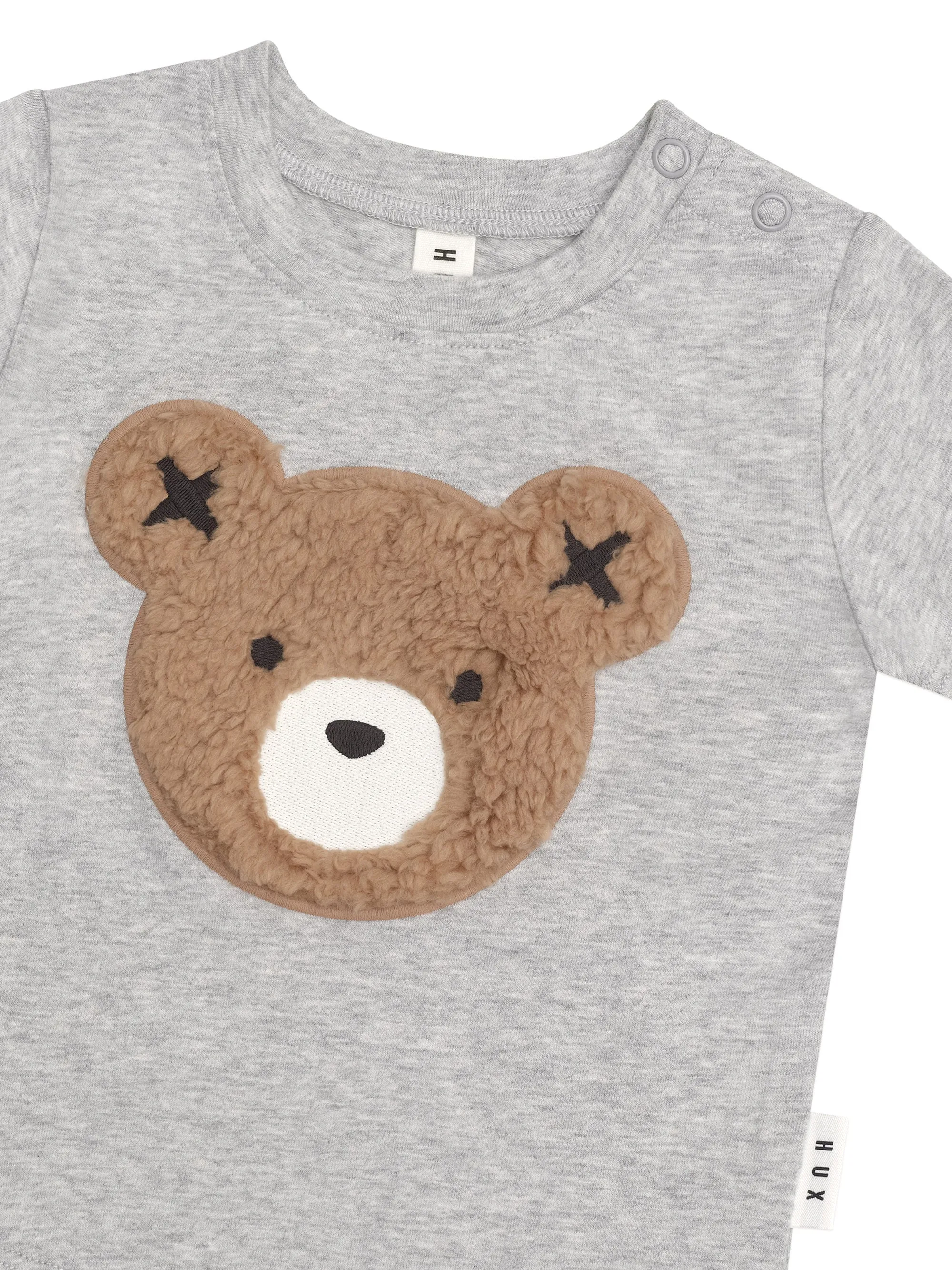 Huxbaby Furry Hux T-shirt Grey Marle