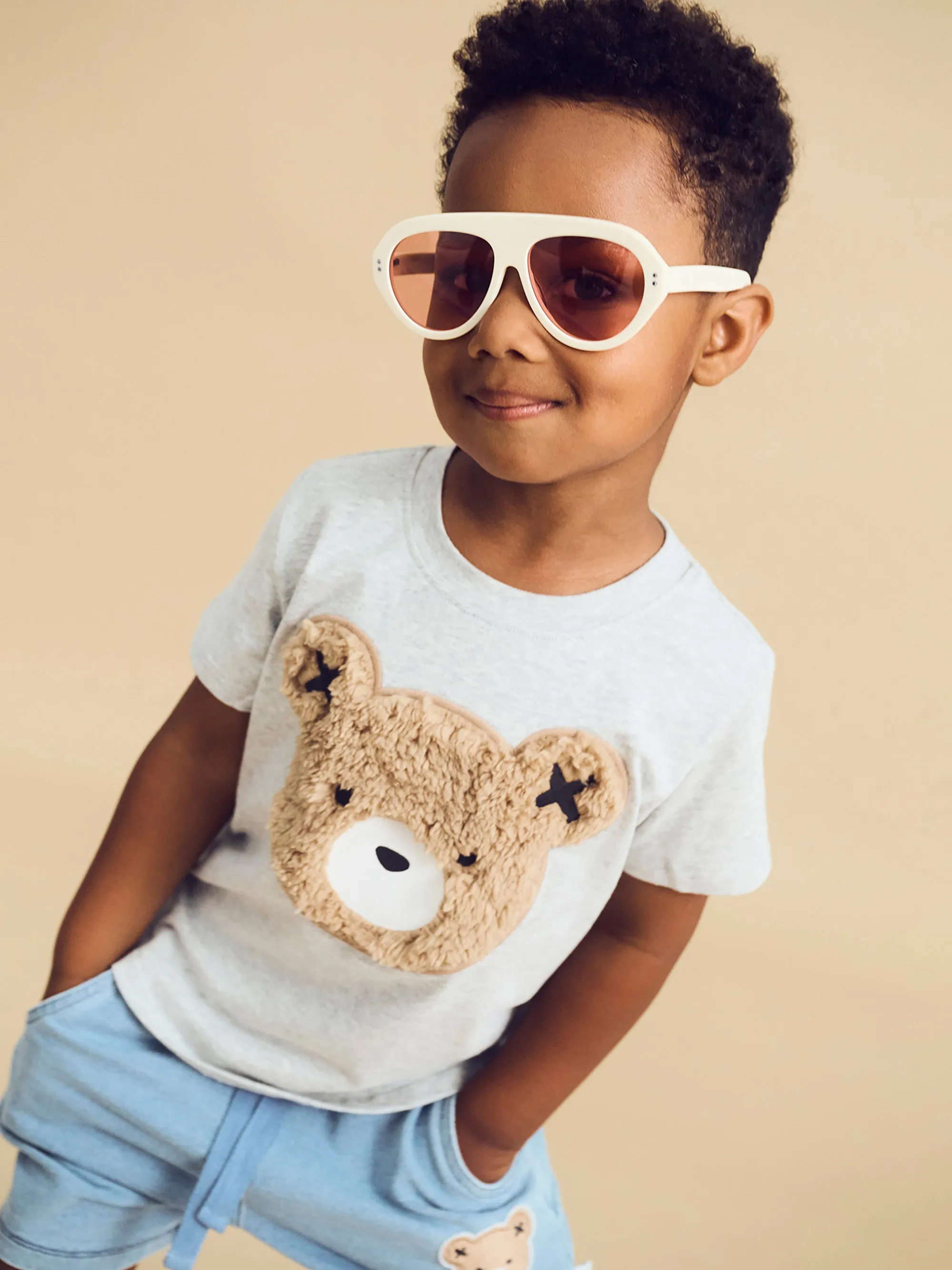 Huxbaby Furry Hux T-shirt Grey Marle