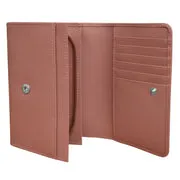 ILI 7428 MAUVE FRENCH WALLET INTERNATIONAL LEATHER INDUSTRIES