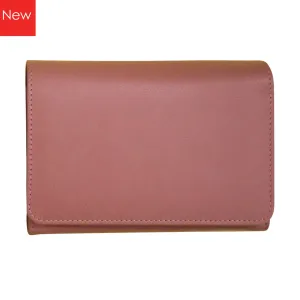 ILI 7428 MAUVE FRENCH WALLET INTERNATIONAL LEATHER INDUSTRIES