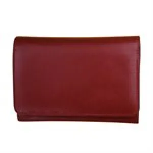 ILI 7428 MERLOT FRENCH WALLET INTERNATIONAL LEATHER INDUSTRIES