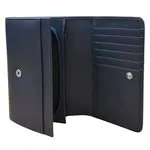 ILI 7428 NAVY FRENCH WALLET INTERNATIONAL LEATHER INDUSTRIES