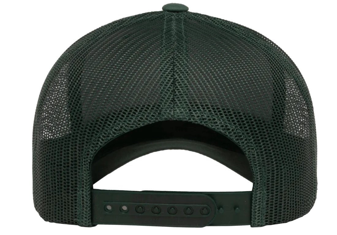 Irish Trucker Cap Gothic Clover Fls Evergreen