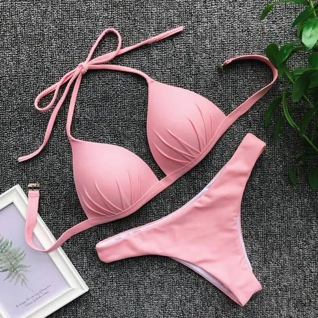Izabella Halter Push Up Bikini