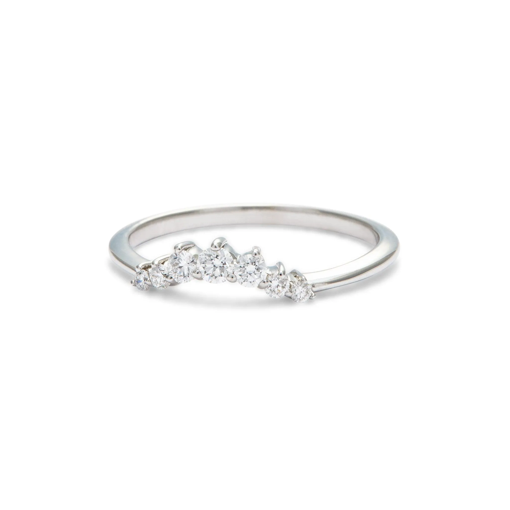 Julia Contoured Diamond Band - Small