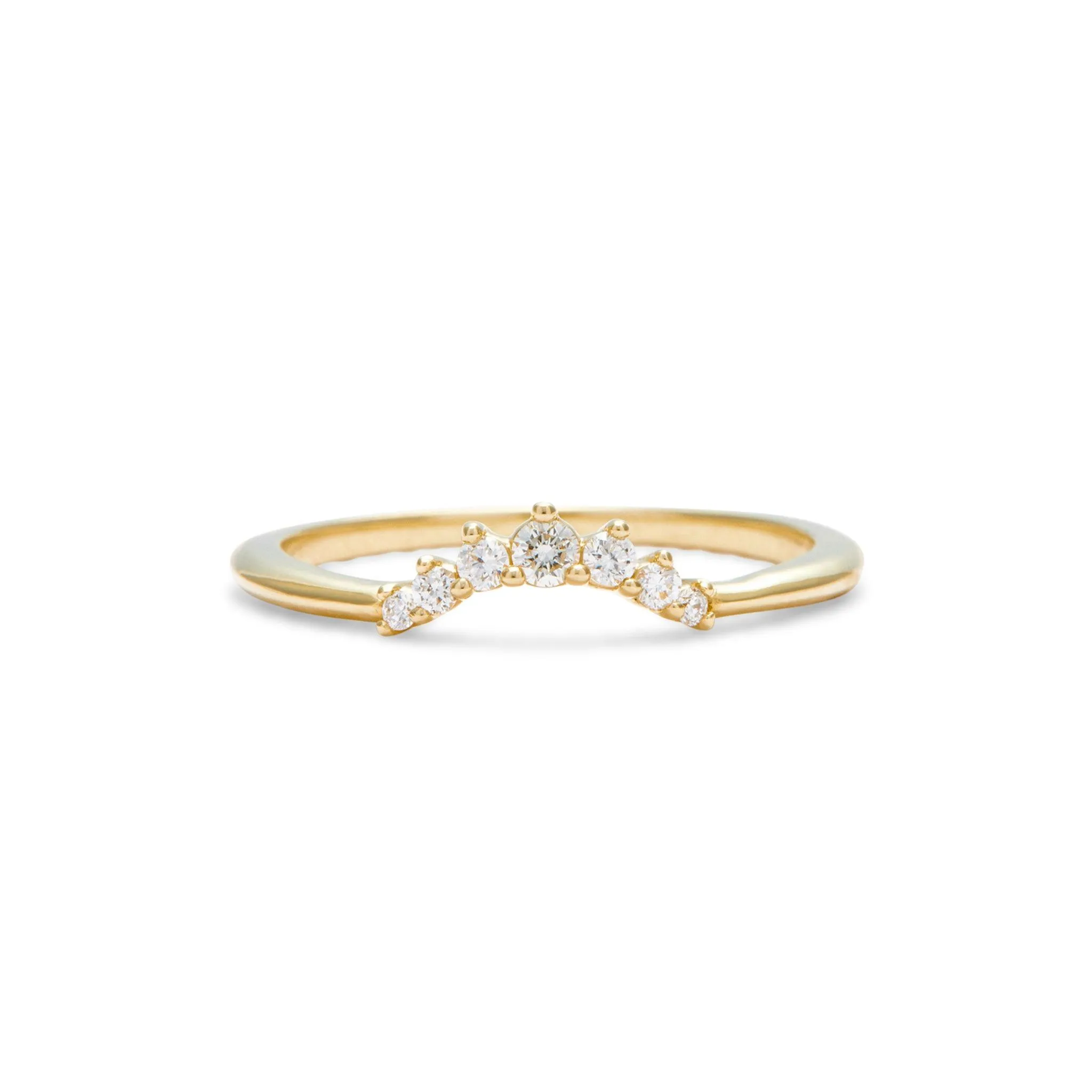 Julia Contoured Diamond Band - Small