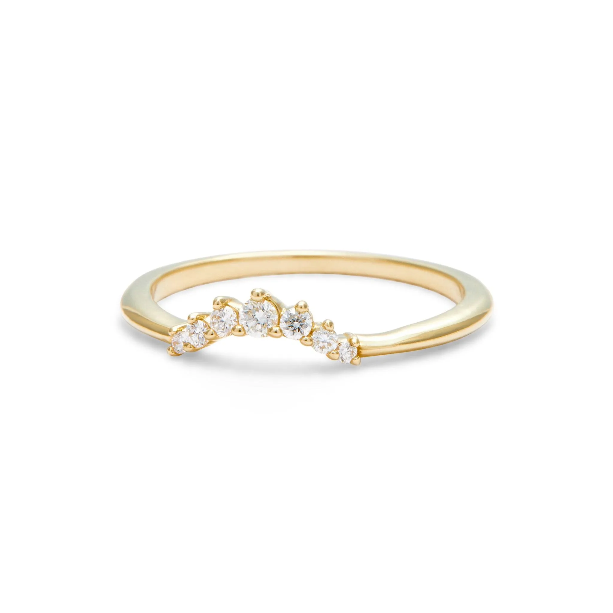 Julia Contoured Diamond Band - Small