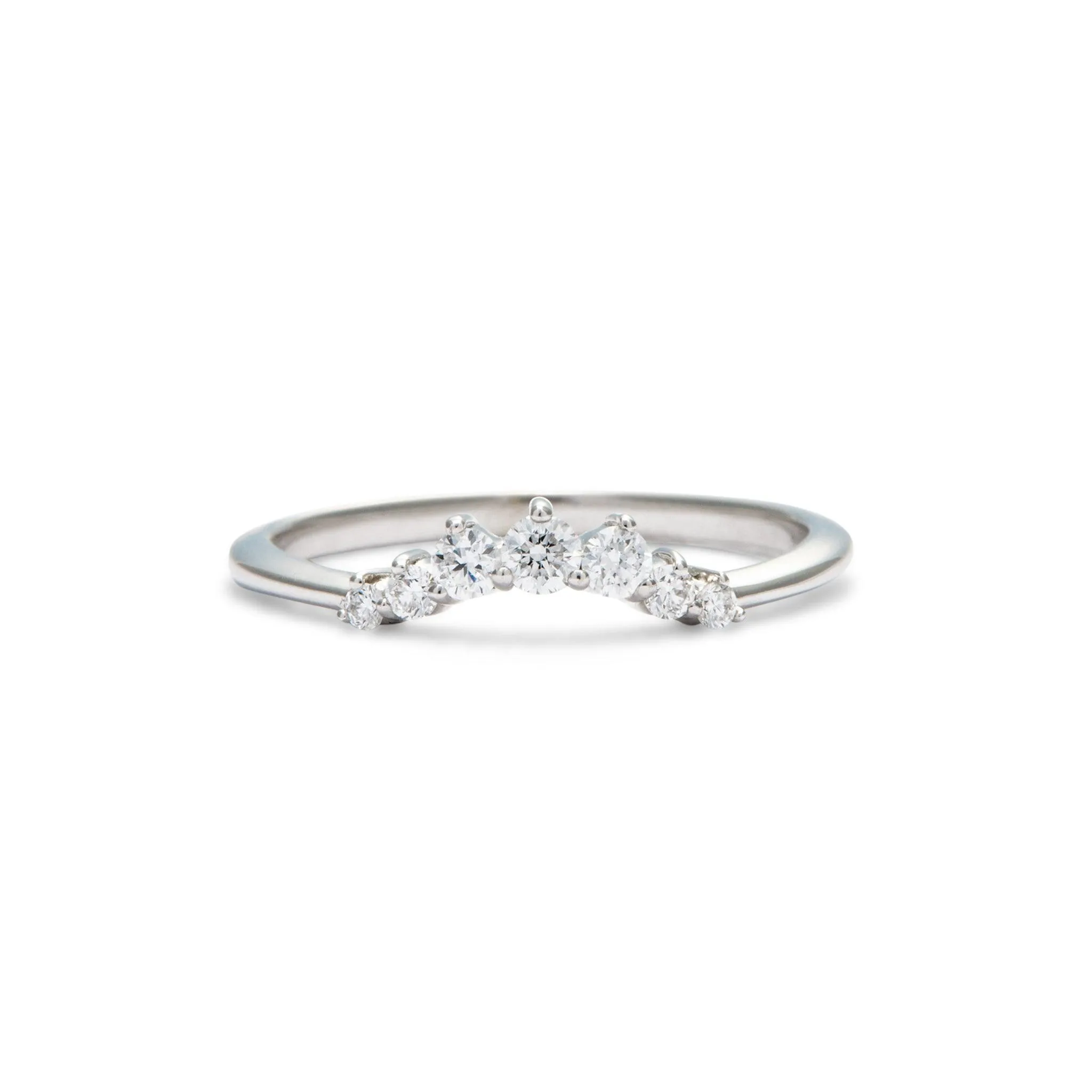 Julia Contoured Diamond Band - Small