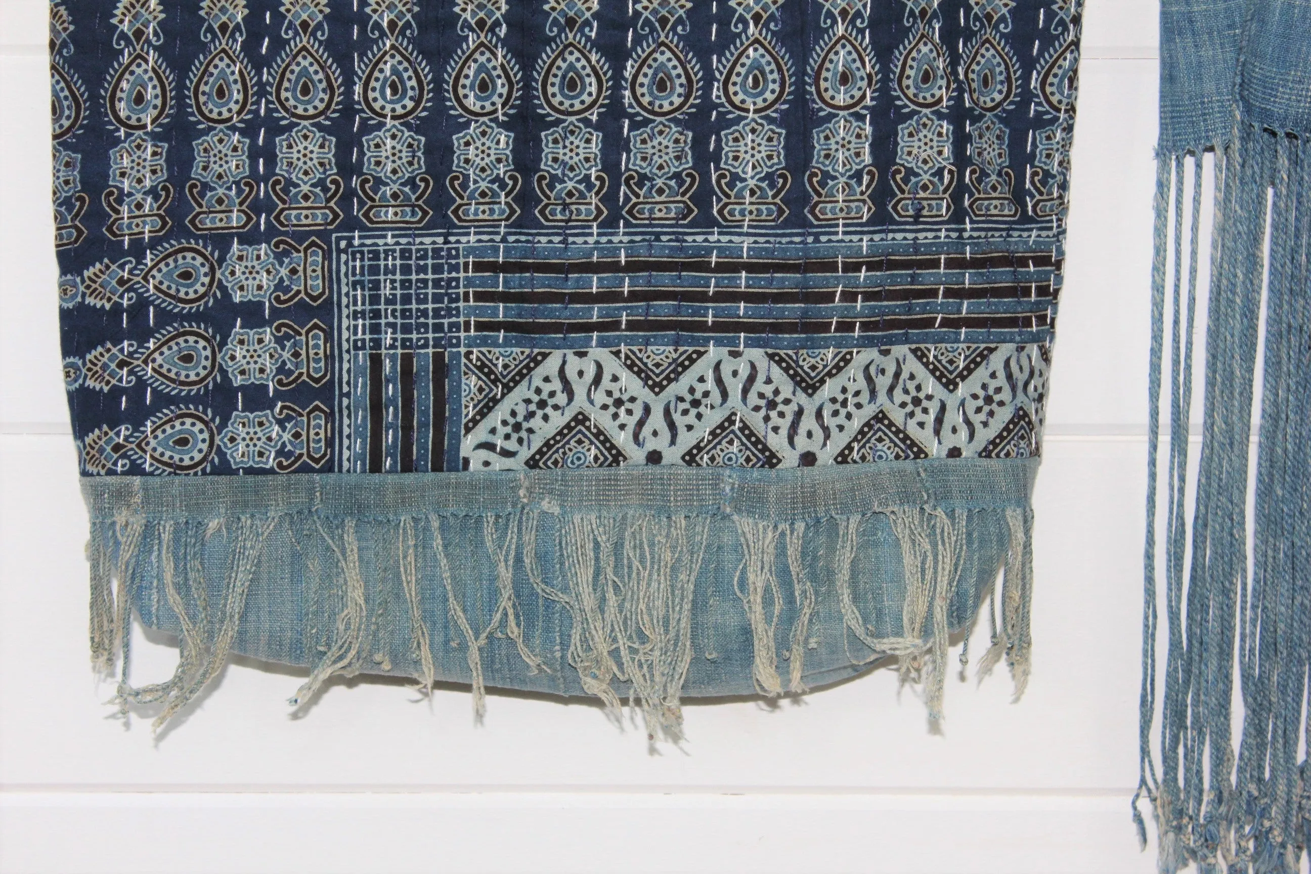 Kantha Quilt Fringe Tote