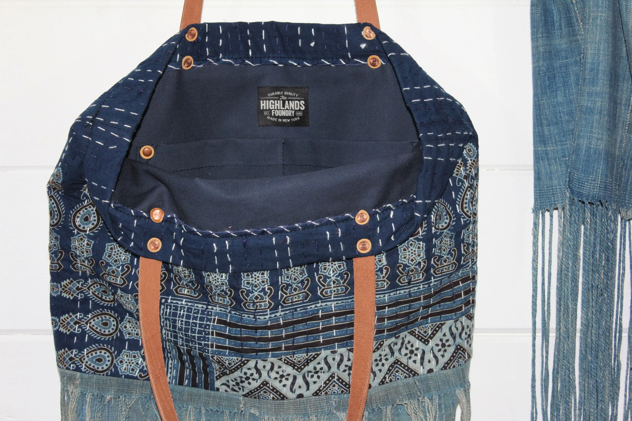 Kantha Quilt Fringe Tote