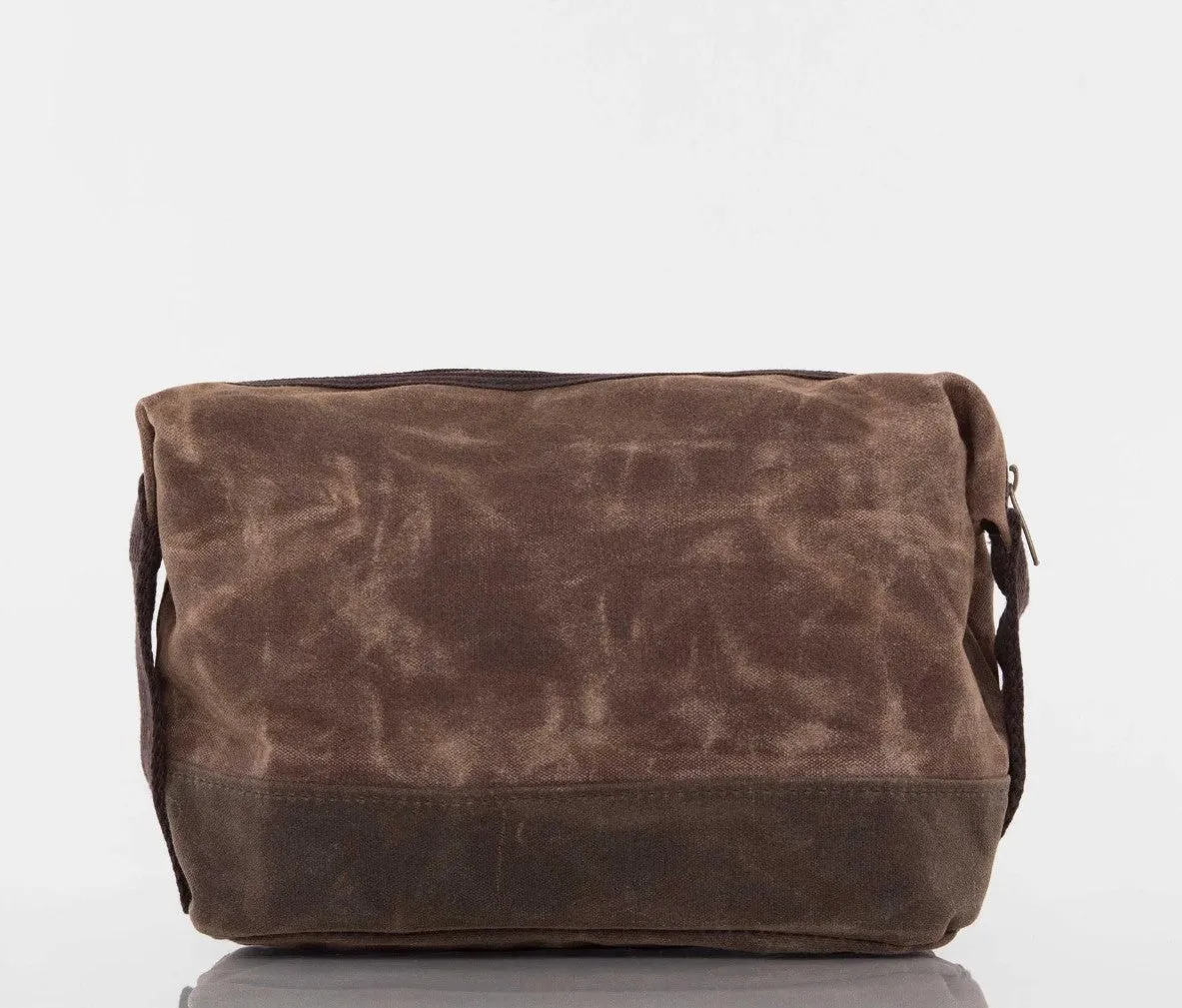 Khaki Waxed Canvas Dopp Kit