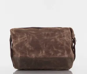 Khaki Waxed Canvas Dopp Kit