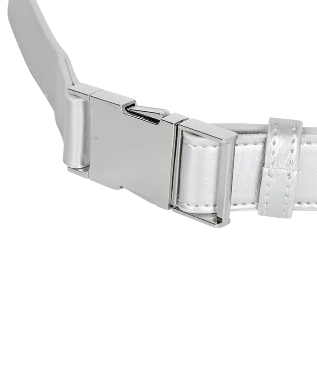 LE SONNET Shining Belt Bag - Silver