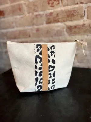 Leopard Stripe Cosmetic Bag