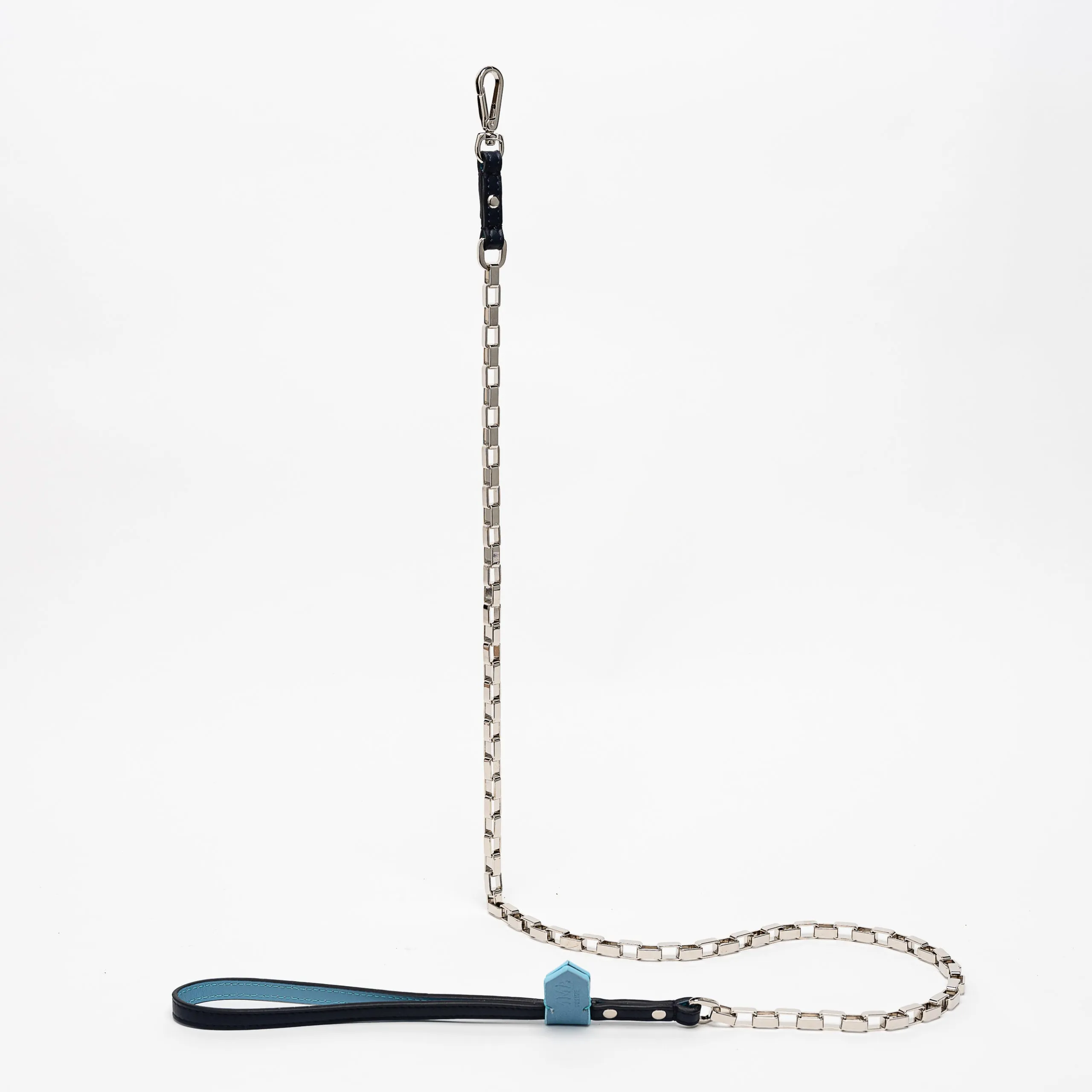 Light Blue Bicolor Chain Leash