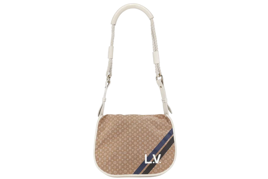 LOUIS VUITTON AMMAN MINI LIN MONOGRAM BEIGE CANVAS GOLD HARDWARE NO DUST COVER