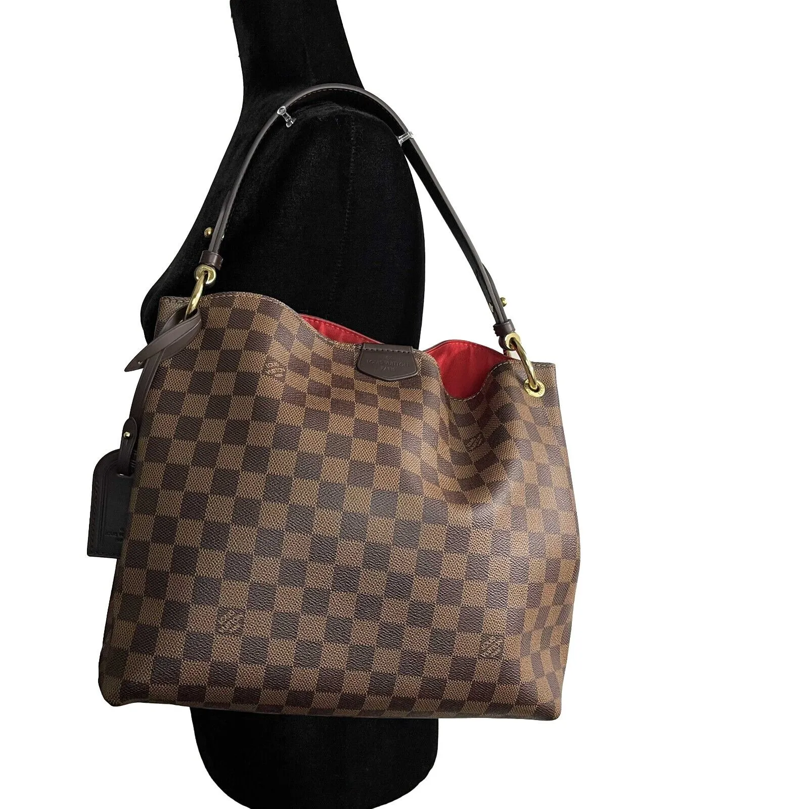 Louis Vuitton - LV Graceful Damier PM Ebene Canvas Shoulder Bag