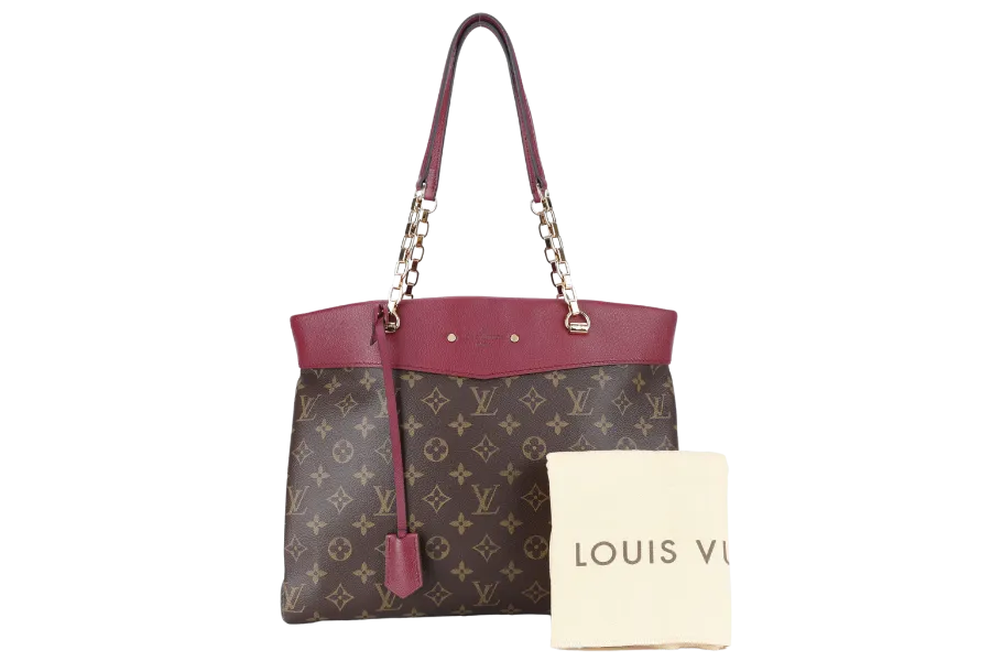 LOUIS VUITTON M51197 MONOGRAM PALLAS SHOPPER TOTE WITH DUST COVER