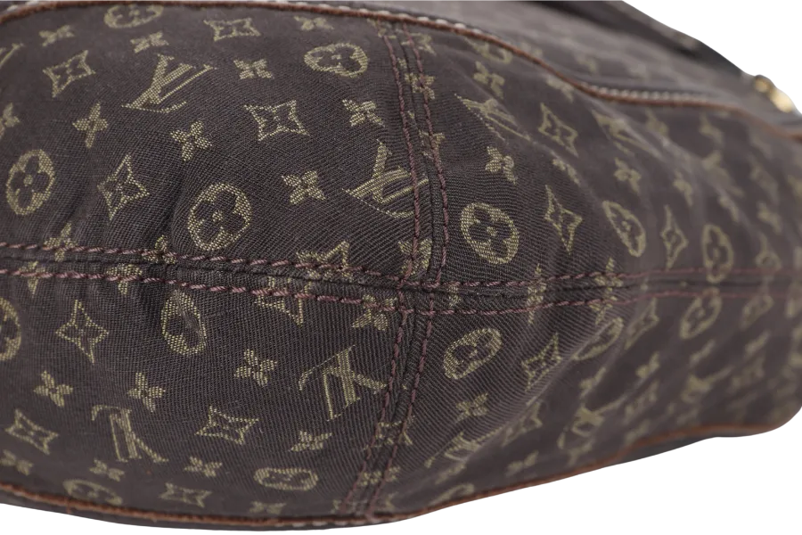 LOUIS VUITTON MINI LIN BASACE ANGELA (M95617) MONOGRAM CANVAS BROWN LEATHER TRIM GOLD HARDWARE WITH STRAP