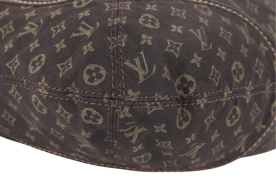 LOUIS VUITTON MINI LIN BASACE ANGELA (M95617) MONOGRAM CANVAS BROWN LEATHER TRIM GOLD HARDWARE WITH STRAP