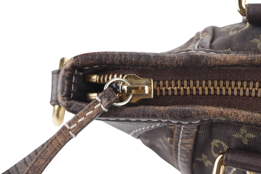 LOUIS VUITTON MINI LIN BASACE ANGELA (M95617) MONOGRAM CANVAS BROWN LEATHER TRIM GOLD HARDWARE WITH STRAP