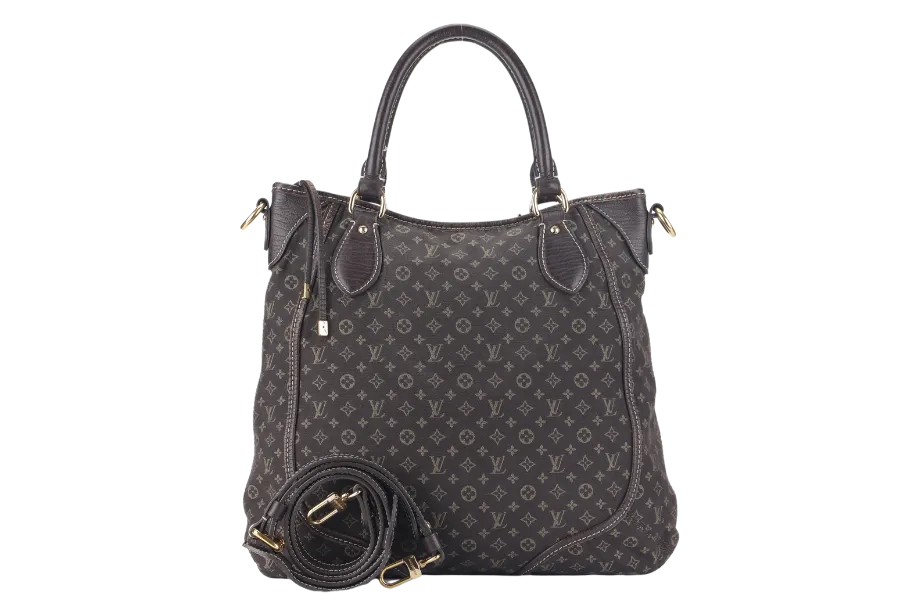 LOUIS VUITTON MINI LIN BASACE ANGELA (M95617) MONOGRAM CANVAS BROWN LEATHER TRIM GOLD HARDWARE WITH STRAP