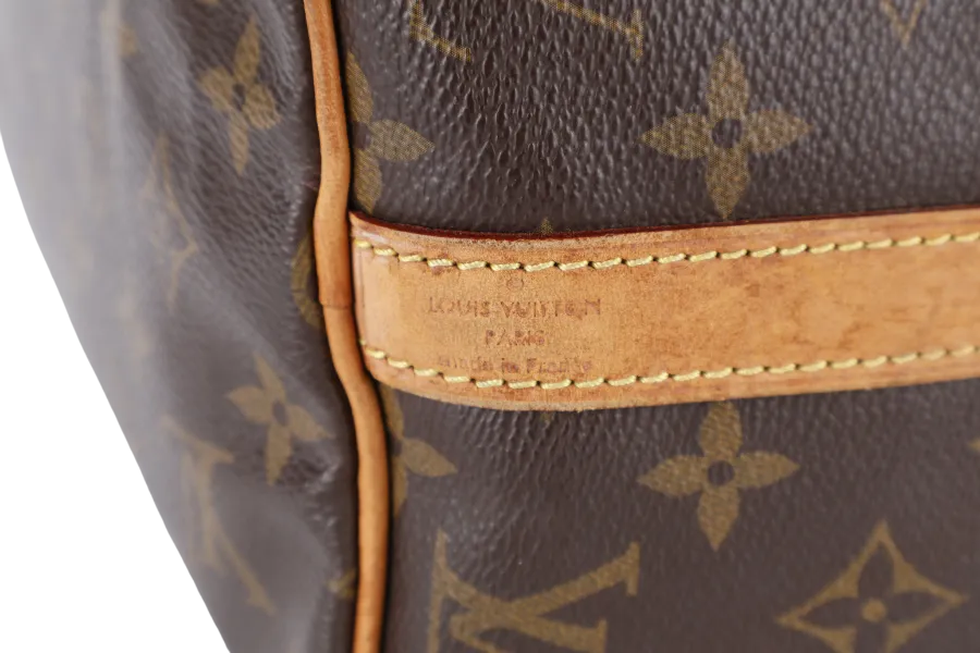 LOUIS VUITTON SPEEDY BANDOULIERE 30 MONOGRAM CANVAS LEATHER GOLD HARDWARE WITH STRAPS, LOCK, DUST COVER AND BOX