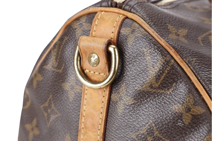 LOUIS VUITTON SPEEDY BANDOULIERE 30 MONOGRAM CANVAS LEATHER GOLD HARDWARE WITH STRAPS, LOCK, DUST COVER AND BOX