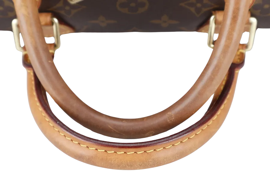 LOUIS VUITTON SPEEDY BANDOULIERE 30 MONOGRAM CANVAS LEATHER GOLD HARDWARE WITH STRAPS, LOCK, DUST COVER AND BOX