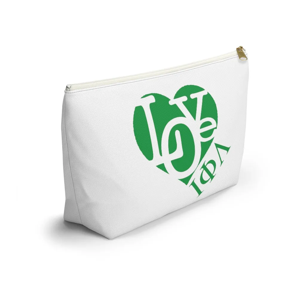 Love Iota Accessory Pouch w T-bottom (White)