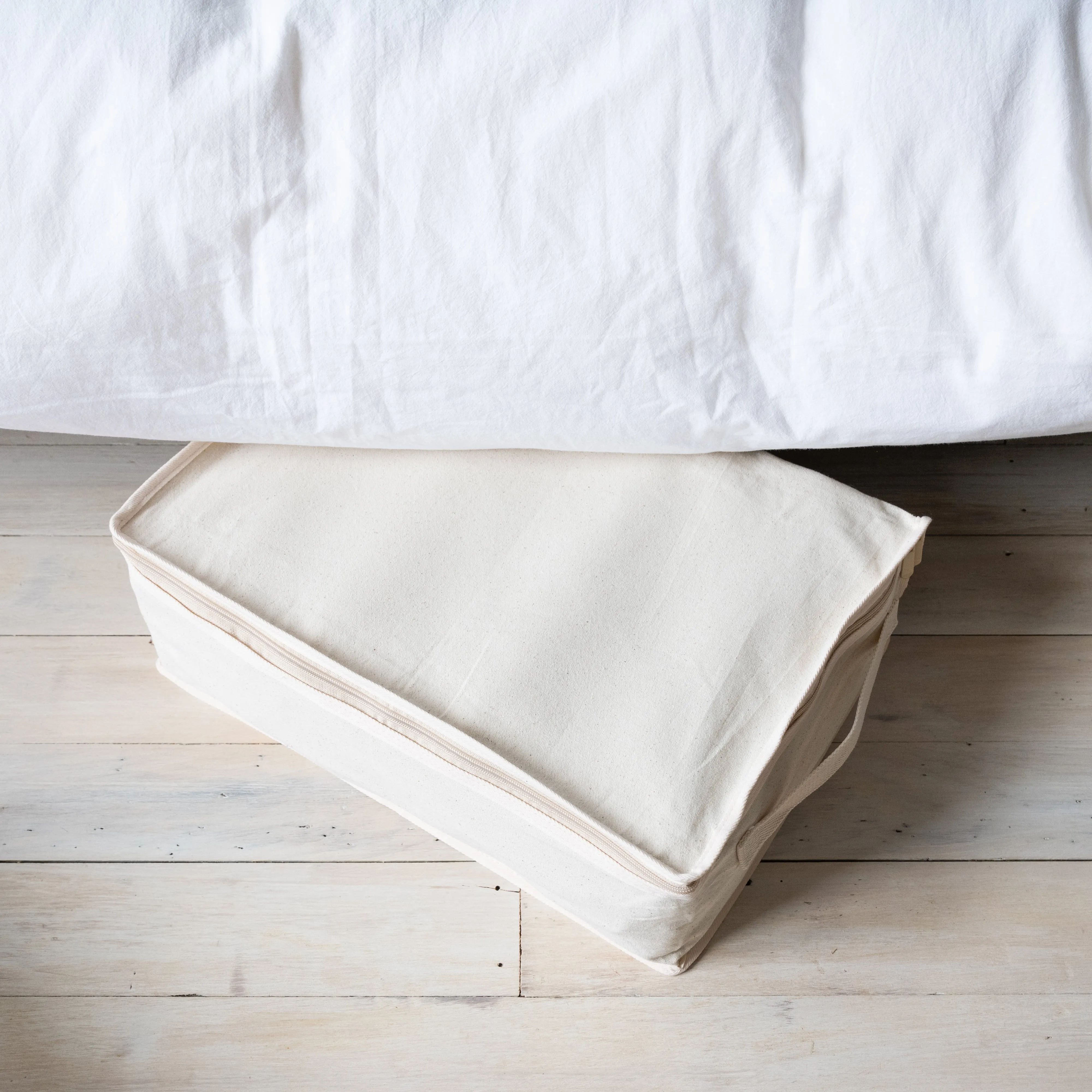 LUSH 10oz Extra Thick Pure Natural Cotton Storage Bags - Small - ( Enhanced Zip Line & Extra Thick Handles)