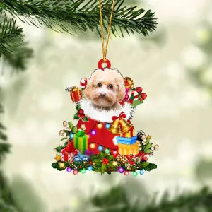 Maltipoo-Christmas Bag Gift-Two Sided Ornament