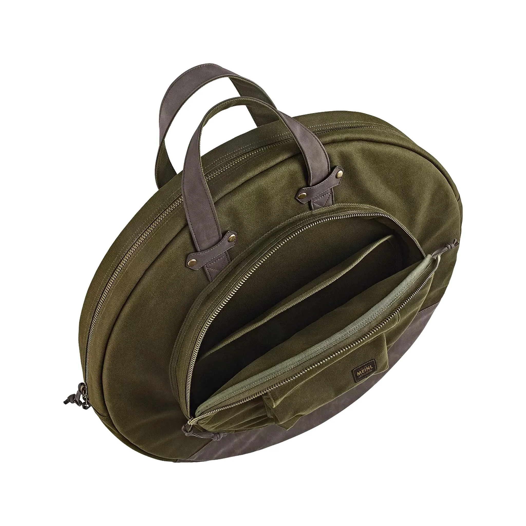 MEINL Cymbals MWC22GR 22inch Waxed Canvas Backpack Cymbal Bag, Forest Green