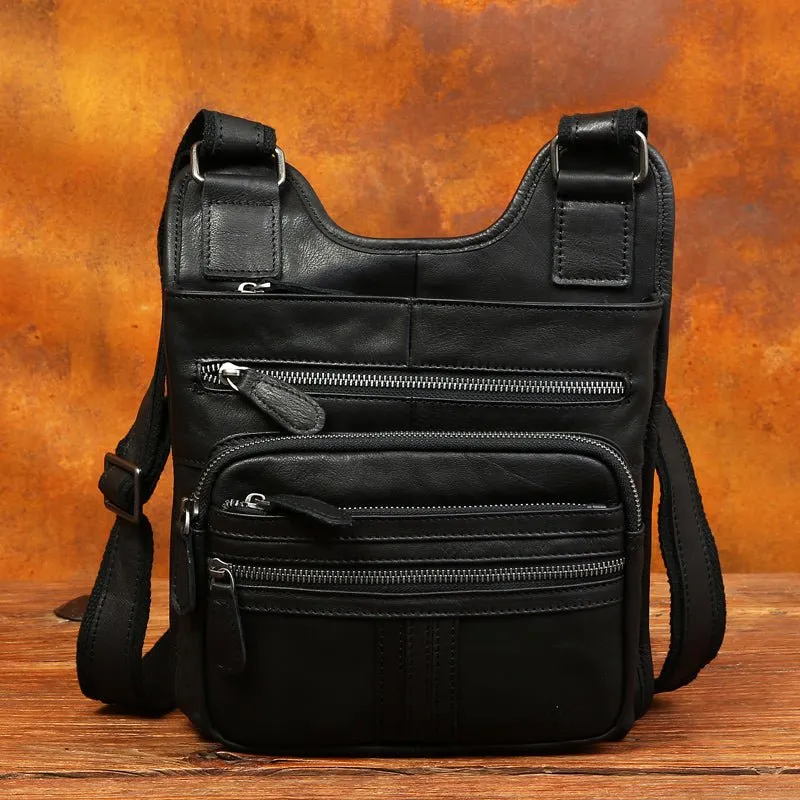 Men's genuine leather shoulder bag casual top layer cowhide messenger bag