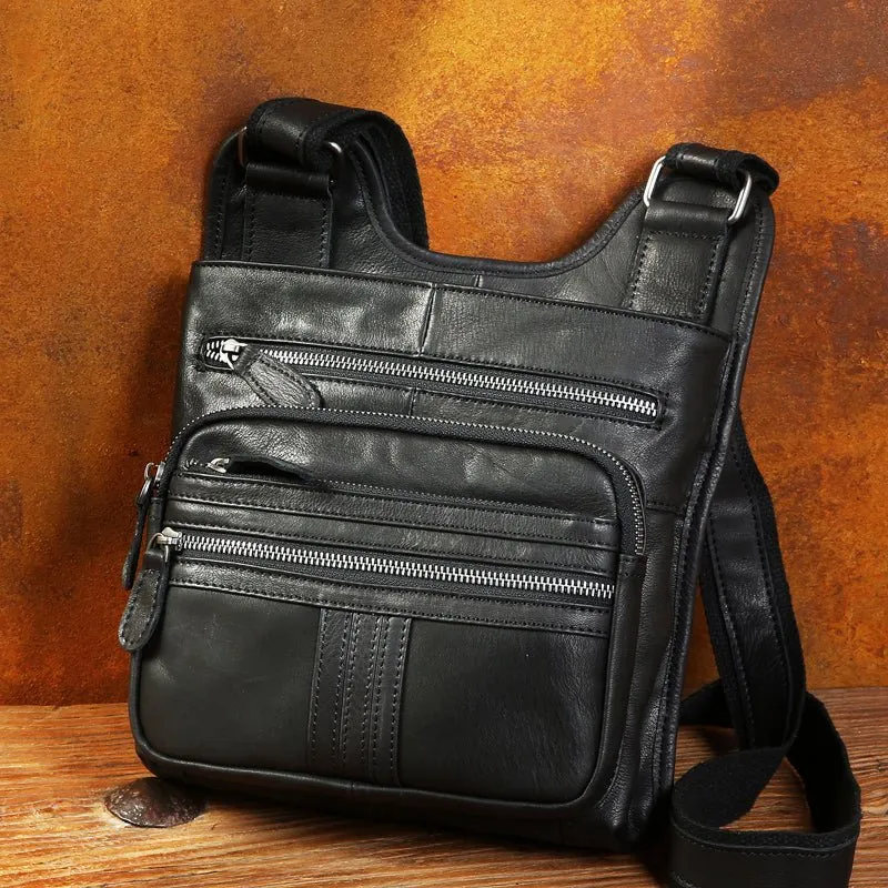 Men's genuine leather shoulder bag casual top layer cowhide messenger bag