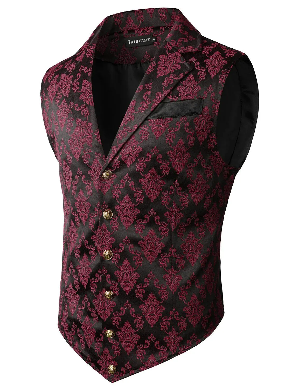 Mens Victorian Suit Vest Steampunk Gothic Waistcoat