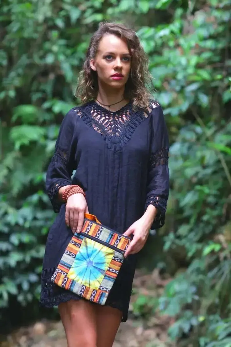Multipurpose Double Zipper Shoulder Bag