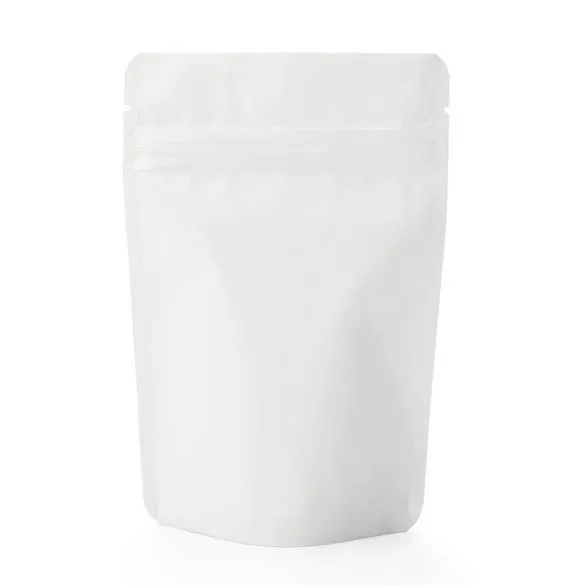 Mylar Bag Opaque Matte White Metallized - 1/4 Oz Bag - 7 Grams (100, 500 or 1,000 Count)