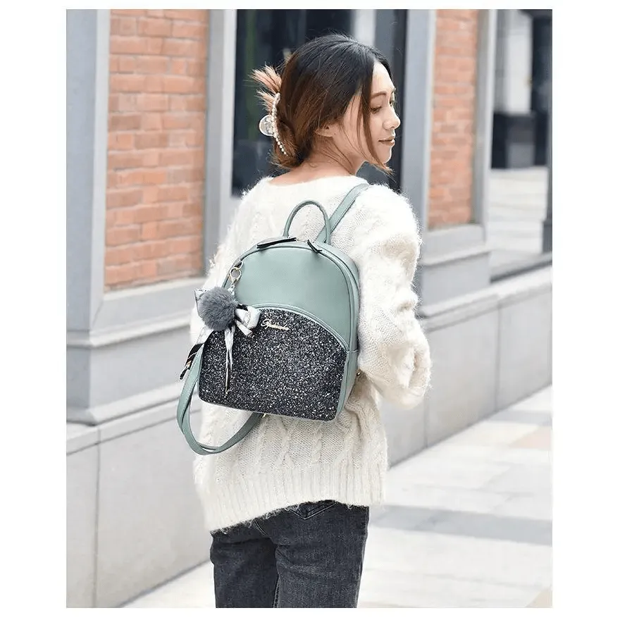 New PU Leather Business Backpacks For Ladies And Girls Fashion Designer Teenage Girls Student School Bags