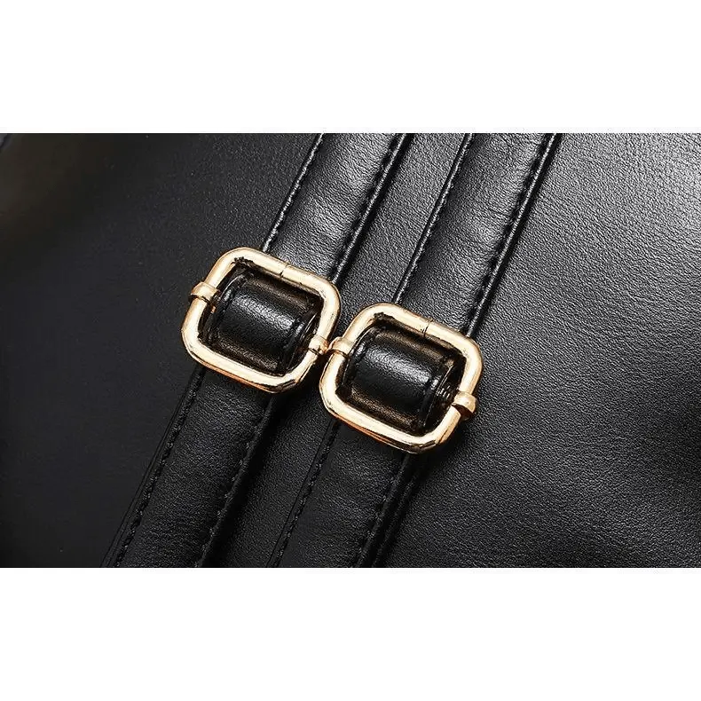 New PU Leather Business Backpacks For Ladies And Girls Fashion Designer Teenage Girls Student School Bags