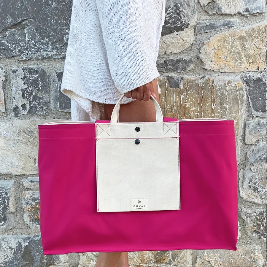 No. 206 Xxlarge Tote Raspberry (Reversible)
