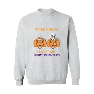 Nothing Scares Me Personalized Dog Crewneck Pullover Sweatshirt