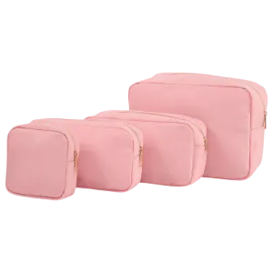 Nylon Cosmetic Bags in Dusty Rose